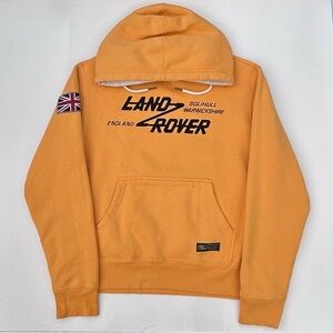 Land Rover Red Canoe Fully Embroidered Yellow Hoodie Licensed Size Men’s Large